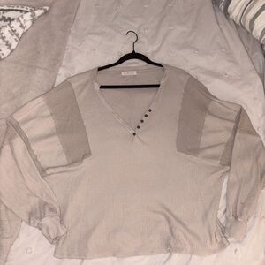 We The Free Taupe Knit Sweater